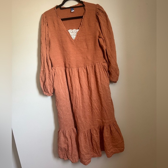 Old Navy Terracotta Textured Dress size xl petite - Picture 1 of 5